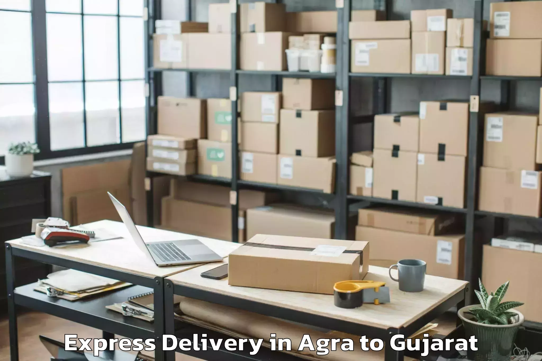 Discover Agra to Adalaj Express Delivery